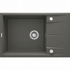 Deante Мойка кухонная Eridan, гранит, прямоуг., с крылом, 780х500х210мм, чаша - 1, накладная, антрацит