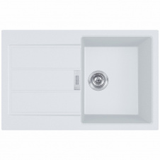 Franke Мойка кухонная Sirius, тектонайт, прямоуг., с крылом, 780х500х200мм, чаша- 1, накладная, 2 S2D 611-78 , белый