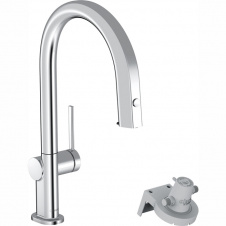 Hansgrohe Смеситель для кухни Hansgrohe Aqittura M91, дл.излива - 240мм, вытяжной, 1 рычаг, FilterSystem 210, хром