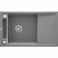 Deante Мойка кухонная Magnetic, гранит, прямоуг., с крылом, 820х500х219мм, чаша - 1, накладная, серый Конотоп