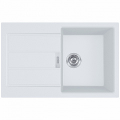 Franke Мойка кухонная Sirius, тектонайт, прямоуг., с крылом, 780х500х200мм, чаша- 1, накладная, 2 S2D 611-78 , белый Одесса