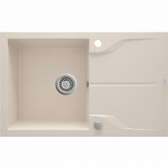 Deante Мойка кухонная Andante, гранит, прямоуг., с крылом, 780х490х194мм, чаша - 1, накладная, бежевый Київ