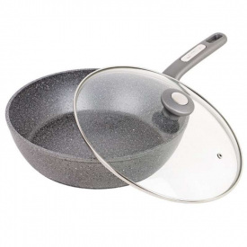 Сотейник 26см з кришкою та гранітним покриттям з алюмінію 4276GR Kamille