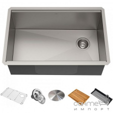 Кухонная мойка c аксессуарами Kraus Kore KWU110-27 686х483 нержавеющая сталь