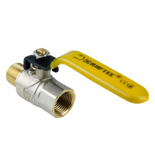 Кран шаровый Raftec YELLOW PN40 НВ 1/2 ручка