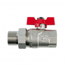 Кран шаровый с американкой Raftec RED PN40 ВН 3/4 бабочка