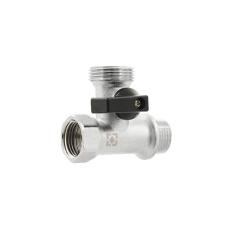 Кран шаровый для стиральной машинки Raftec 1/2х3/4х1/2 KSM010201 Буча
