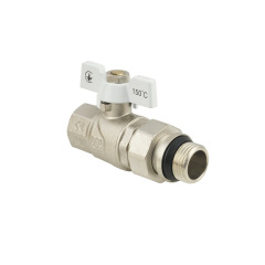 Кран шаровый с американкой Raftec WHITE DN15 1/2 с антипротечкой бабочка Дніпро