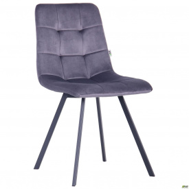 Стілець м'який Harlem 850х460х560 мм сірий велюр на ніжках
