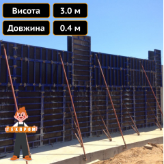 Вертикальна опалубка щит 0.4 х 3.0 м Техпром Харків