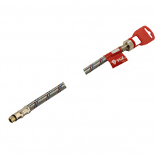 Шланг рез.(нерж. опл.) Мx10 200см HLV Flex лат короткая