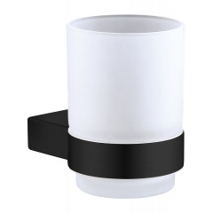 Стакан настенный VENTA матовое стекло V230B черный Володимир-Волинський