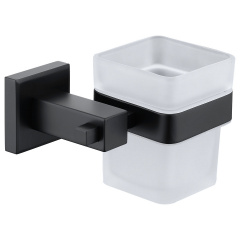 Стакан настенный VENTA матовое стекло V330B черный Кропивницький