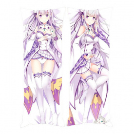 Подушка обіймашка Bioworld Дакімакура Емілія Життя в альтернативному світі з нуля v5 150х50см (18670)