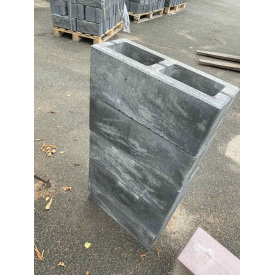 Євроблок для забору колормікс Графіт (190х190х500)