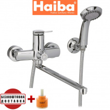 Смеситель для ванны длинный нос HAIBA NOVAK EURO (Chr-006)