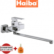 Смеситель для ванны длинный нос HAIBA MILLER EURO (Chr-006)