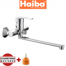 Смеситель для ванны длинный нос HAIBA ONIX EURO Chr-006