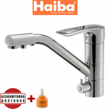 Змішувач для кухні ялинка з додатковим краном HAIBA HANSBERG (Chr-021)