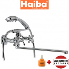 Смеситель для ванны длинный нос HAIBA DOMINOX (Chr-143)