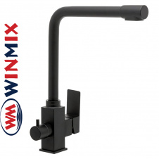 Смеситель для кухни Ухо под осмос Winmix Kub Black 021 (Chr-021), Польша (нержавеющая сталь)