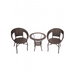Набор садовой мебели Jumi SATURN стол и 2 стулья коричневый Черновцы