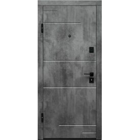Входные двери металлические МДФ оксид темный/МДФ светлый 860х960х2050
