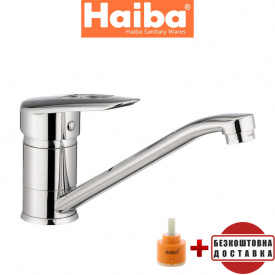 Смеситель для кухни елка на шпильке 25см HAIBA DISK (Chr-004)