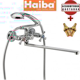 Змішувач для ванни довгий ізлив HAIBA SMES EURO (Chr-140)