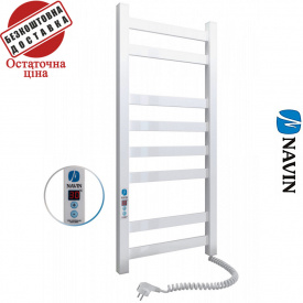 Сушка для рушників Електро Navin Авангард 36*80 Sensor, таймер Білий Правий (вуглецева сталь) Україна