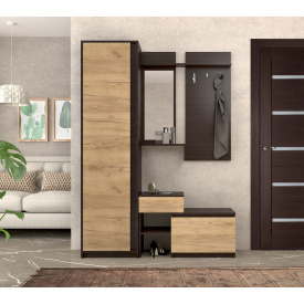 Прихожая со шкафом Мастер Форм Брайтон Венге (142х37,6х200 см)