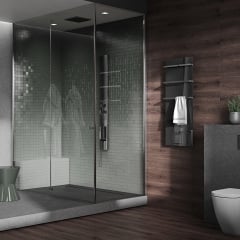 Рушникосушка електрична ONYX s3L 1200x470 mm Чорний матовий Київ