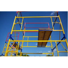 Мобільна вишка-тура (риштовка на колесах) 2.0 х 2.0 (м) 2+1 Стандарт Кропива