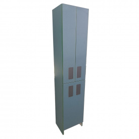 Шкаф-пенал в ванную пластиковый напольный Mikola-M TOKIO c HPL 3292 touch 25 см Серый