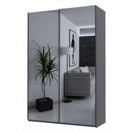 Шкаф купе G-Caiser Doros Графит 2 Зеркала / 3 части 160х60х240 (42005021)