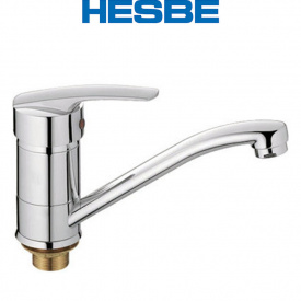 Смеситель для умывальника елка на гайке HESBE AGAT (Chr-555) 15cm