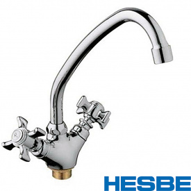 Смеситель для кухни ухо на гайке HESBE ZEUS (Chr-271)