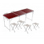 Комплект для пикника раскладной стол с 6 стульями RIAS 180х60х70 см алюминиевый (3_01419) Вінниця