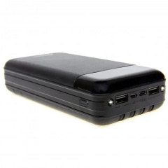 Зовнішній акумулятор Power Bank ProTech B-06 LCD LED Ліхтарик 30000 mAh Black (3_02405) Петрове