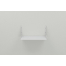 Полиця настінна Ferrum-decor Ханді 2 240x500x240 метал Білий ДСП Біле 16 мм (XND0008)