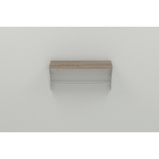 Полка настенная Ferrum-decor Комфи 260x500x240 металл Белый ДСП Сонома Трюфель 16 мм (KOM0012)