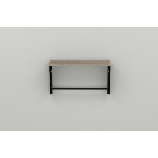 Полка настенная Ferrum-decor Свит 300x600x150 металл Черный ДСП Сонома Трюфель 16 мм (SVI0026)