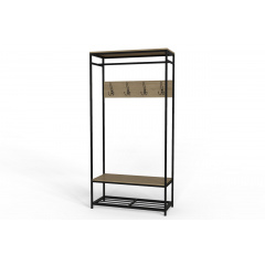 Вешалка напольная Ferrum-decor Трелис 15 180x90x38 см Дуб Сонома / Черный (XK00328) Кропивницкий
