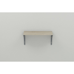 Полиця настінна Ferrum-decor Ханді 2 240x600x240 метал Сірий ДСП Сонома 16 мм (XND0039) Виноградів