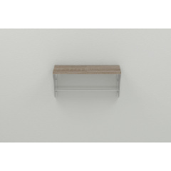 Полка настенная Ferrum-decor Комфи 260x600x240 металл Белый ДСП Сонома Трюфель 16 мм (KOM0033) Виноградов