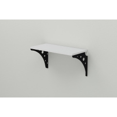 Полиця настінна Ferrum-decor Ханді 2 240x500x240 метал Чорний ДСП Біле 16 мм (XND0001) Суми