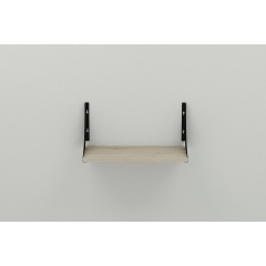 Полка настенная Ferrum-decor Ханди 2 240x600x240 металл Черный ДСП Сонома 16 мм (XND0025) Ковель