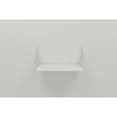 Полиця настінна Ferrum-decor Ханді 2 240x600x240 метал Білий ДСП Біле 16 мм (XND0029) Київ