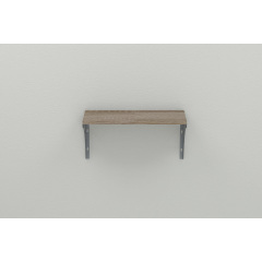 Полка настенная Ferrum-decor Ханди 2 240x700x240 металл Серый ДСП Сонома Трюфель 16 мм (XND0061) Житомир