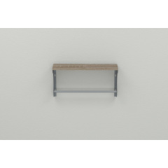 Полка настенная Ferrum-decor Юзиби 270x500x150 металл Серый ДСП Сонома Трюфель 16 мм (UZI0019) Ивано-Франковск